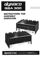 Dynaco QSA-300 - Owners Manual